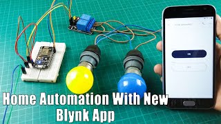 How to make a home automation system using the Nodemcu ESP8266 board and the new Blynk app [upl. by Tattan677]