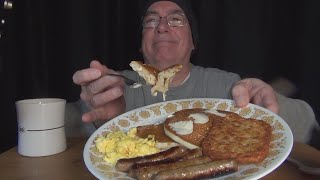 ASMR Eating a Home Made Big Breakfast [upl. by Nomed644]