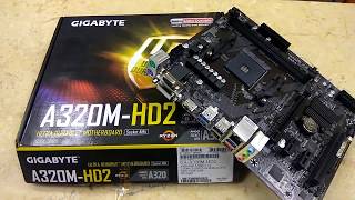 GIGABYTE GA A320M HD2 Motherboard Supported AM4 Unboxing  Tech Land [upl. by Naraa642]