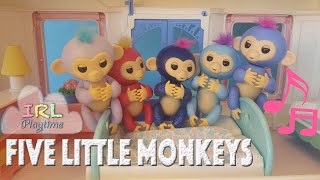 Five Little Monkeys Jumping On The Bed  Nursery Rhyme amp Kids Song  5 little monkeys  IRLplaytime [upl. by Blalock]