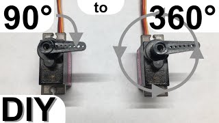 How to Make ANY servo rotate 360°  EASY and FAST [upl. by Assilym]