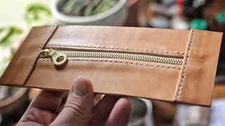 The Fancy Way to Install a Leather Zipper [upl. by Dorreg]