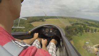 Schleicher ASK 13 Launch and quick landing practice [upl. by Rizan]