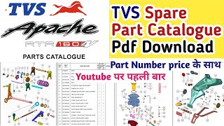 tvs apache rtr 160 spare part catalogue  Tvs Spare part list kaise dekhe  TVs spare part online [upl. by Esinnej526]