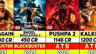 Top 50 HIGHEST GROSSING Indian Movies 2024  Pushpa 2  Singham Again  Bhool Bhulaiyaa 3 [upl. by Wystand]