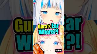 Does GURA Have Ears🤔gawrgura vtuber gura hololiveen hololive ameliawatson [upl. by Nyladnarb]