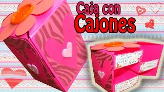 Caja de Regalo con Cajones Manualidad para SAN VALENTIN Secret Box [upl. by Ferriter]