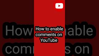 How to enable comments on YouTube ✅ [upl. by Annahsed]