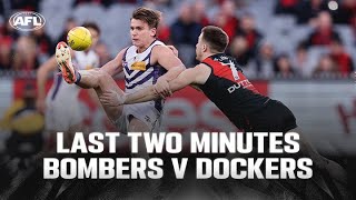 Last Two Minutes Essendon v Fremantle  Round 21 2024  AFL [upl. by Certie]