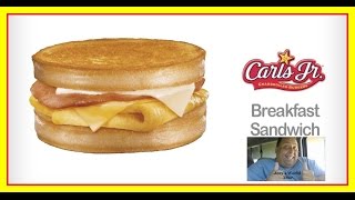 Sourdough Breakfast Sandwich  Carls Jr® Review [upl. by Burnham]