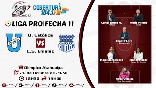 ENVIVO LIGAPRO FECHA11 CATOLICA VS EMELEC RADIO COBERTURA 1041 FM [upl. by Malek]