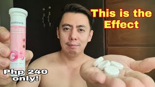 PHP 240 CHEAPEST WATSONS GLUTATHIONE TABLET SODIUM ASCORBATE VITAMIN C COLLAGEN VITAMIN E REVIEW [upl. by Brynna]