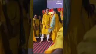 Groom Dance With Sisters in Haldi Ceremony 😂  Indian Wedding [upl. by Inttirb]