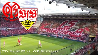 FSV Mainz vs VfB Stuttgart  FanChoreografie Stadionatmosphäre [upl. by Enaid]