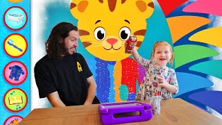 Adley App Reviews  Daniel Tigers Morning and Night Routine  family gets ready for school [upl. by Milon]