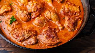 Chicken Paprikash  Hungarian Chicken Stew [upl. by Peers]