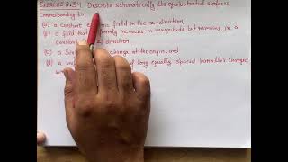 Describe schematically the equipotential surfaces corresponding to a a constant electric field in [upl. by Adnuhsed879]