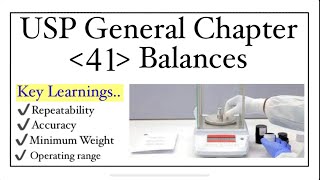 USP General Chapter 41  Balances  Part2 [upl. by Yentuoc442]