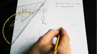 Mechanik Nachhilfe Video 1 grafisch Hubwerk  Dreikräftesystem DE [upl. by Kurzawa]