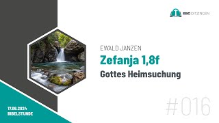 016 Zef 18f  Gottes Heimsuchung Bibelstunde Ewald Janzen [upl. by Enitsirc437]