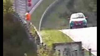 VLN 2003 Crash Renault Clio Schwedenkreuz [upl. by Genet]