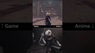 Nier Automata Game vs Anime Comparison [upl. by Vastha775]