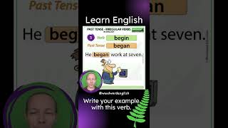 Past Tense of BEGIN with example sentence ✅ Learn English Grammar [upl. by Yrrehc]