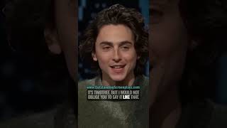 Timothée Chalamet on his name pronunciation [upl. by Celestine]