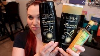 LOreal Advanced Haircare Total Repair 5  REVIEW [upl. by Ecilef]