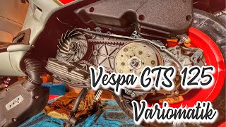 Vespa GTS 125 iget Malossi Variomatik Multivar 2000 Montage Anleitung [upl. by Carita]