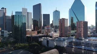 4K Drone Flight Between Dallas Skyscrapers  No Copyright Video [upl. by Ennaecarg38]