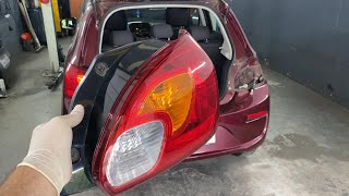 Mitsubishi Mirage Space Star Rear light removal DIY How to remove rear light tail light Rückleuchten [upl. by Leuneb]