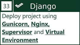 33  Host Django project using Gunicorn Nginx and Supervisor  By Hardik Patel [upl. by Nrubliw]