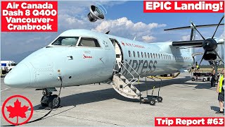 Dash 8 Q400 Trip Report Air Canada Dash 8 VancoverCranbrook  Trip Reports 63 [upl. by Dammahom]