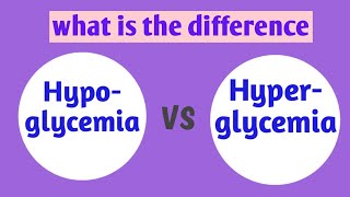 hypoglycemia vs hyperglycemia  difference between hypo and hyper glycemia [upl. by Senaj]