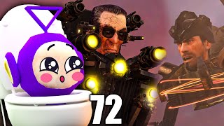 GMAN VS ASTRO TOILET SKIBIDI TOILET 72  Tinky Winky Reacts Skibidi Toilet 72 Part 1 [upl. by Alrahc]