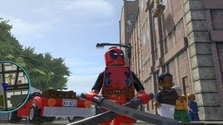 LEGO Marvel Super Heroes PS4  Deadpool Free Roam Gameplay [upl. by Aitenev]