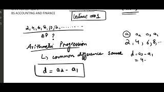 Concept of Arithmetic Progression Quantitative Methods  Lecture01 [upl. by Flavius16]