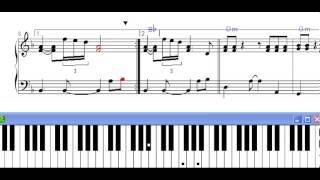 Partitura Piano Sin Sentimiento  Grupo Niche  demo [upl. by Ambur]