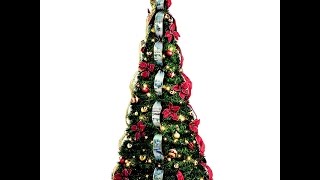 Review Thomas Kinkade PreLit PullUp Christmas Tree [upl. by Eirotal]