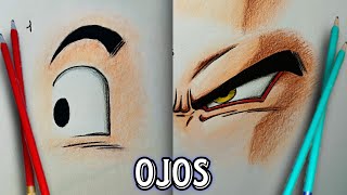 Como dibujar OJOS de DRAGON BALL paso a paso [upl. by Yknip]