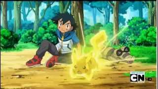 Pokemon Pikachu learns Electro Ball and Defeat 3 Ducklets English [upl. by Solahcin]