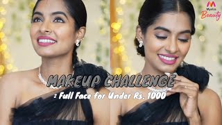 Full face of Makeup UNDER Rs1000 myntra Makeup kit for beginners Asvi Malayalam [upl. by Acinorrev]