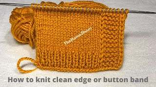 sweater ki button patti banane ka asaan tarika  easy button band knitting tutorial  TheHomeShom [upl. by Akerdnahs]