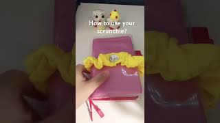 How to use your scrunchie scrunchies hairaccessories stationery handmade hobonichi [upl. by Anaej]