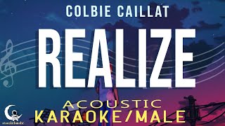 REALIZE  Colbie Caillat Acoustic KaraokeMale Key [upl. by Esma]