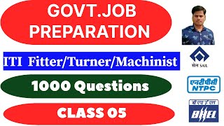 ITI Fitter  ITI Exam  ITI fitter CBT exam  Class 05 Fitter trade theory important questions [upl. by Hannan]