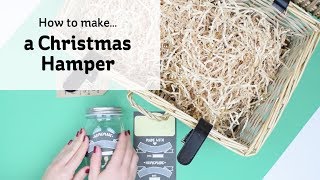 How to make a Christmas hamper  Hobbycraft [upl. by Aihsenak]