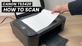 Canon Pixma TS3420 Printer How to Use the Scanner  3 ways [upl. by Guinn]