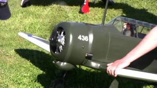 A OS 7 Cylinder radial engine mounted on Wirraway and Zero [upl. by Ahseken493]